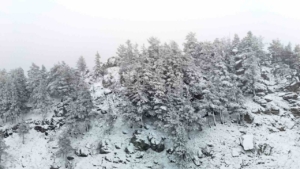 Bolu’nun yükseklerinde kar yağışı etkili oluyor