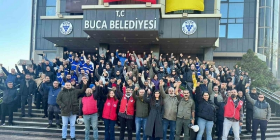 Buca’da işçiler ikinci günde de eylemde: Ekim maaşları ve TİS farkları bekleniyor
