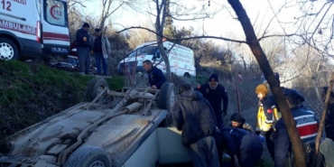 Burdur’da kontrolden çıkan otomobil takla attı: 1 yaralı