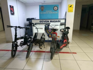 Çalınan bisikletler polis tarafından bulundu