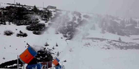 Çambaşı Kayak Merkezi’nde yapay karlama sistemi ile sezon uzatılıyor