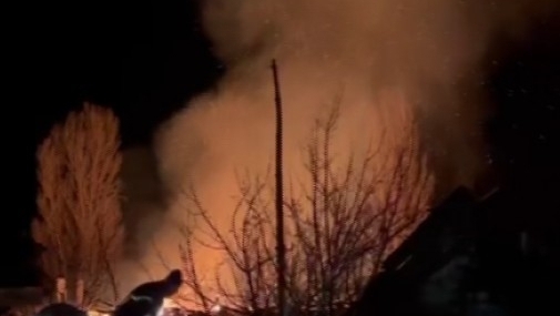 Çankırı’da köyde çıkan yangında iki ev küle döndü