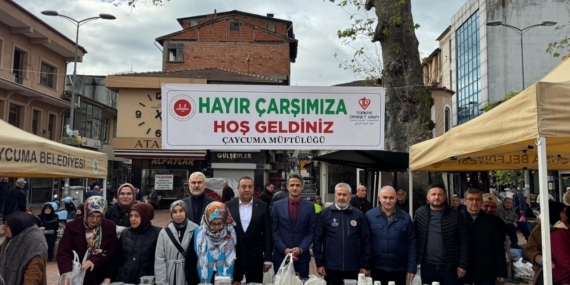 Çaycuma’da "Gazze Yararına Hayır Çarşısı" kuruldu