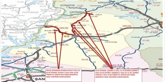 Çermik - Siverek yolu ulaşıma kapandı .