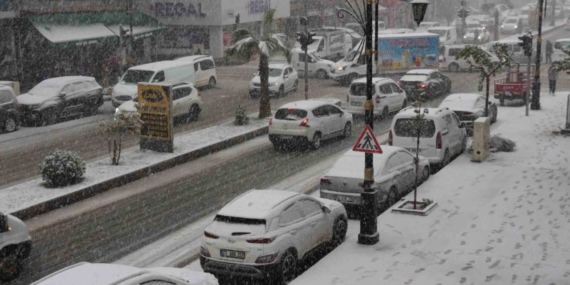 Cizre’de kar yağışı hava ve kara ulaşımını felç etti