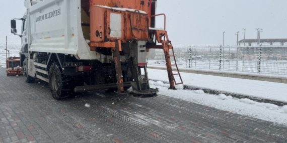 Çorum Belediyesi karla mücadeleye hazır