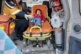 Damdan düşerek yaralanan çocuk hastaneye ulaştırıldı