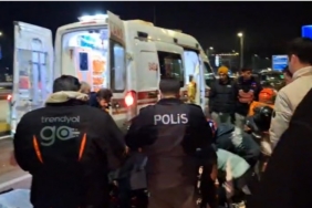 Devrilen motosikletin sürücüsü ağır yaralandı