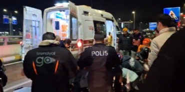 Devrilen motosikletin sürücüsü ağır yaralandı