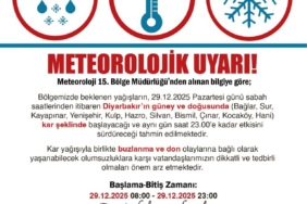 Diyarbakır Valiliğinden kar uyarısı