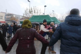 Dolu yağışı horona engel olmadı