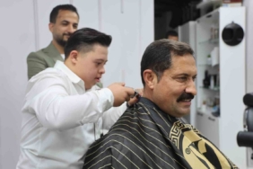 Down sendromlu kuaför Şükrü’den Vali Masatlı’ya yürek ısıtan tıraş