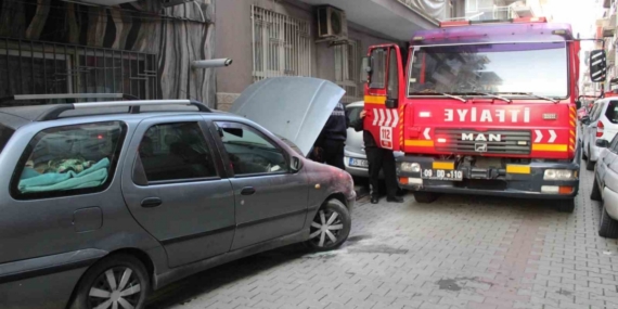 Duyarlı esnaf otomobili yanmaktan kurtardı