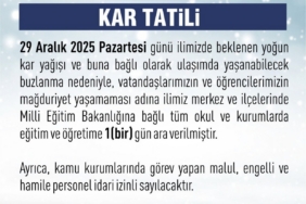 Elazığ’da eğitim-öğretime 1 gün ara verildi