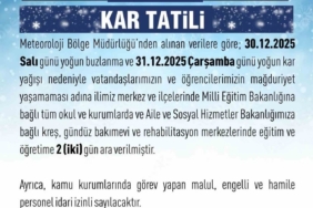 Elazığ’da eğitime 2 gün ara verildi