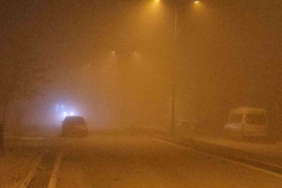 Elazığ’da gece saatlerinde yoğun sis