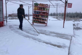 Elazığ’da kar yağışı etkili oldu, kent beyaza büründü