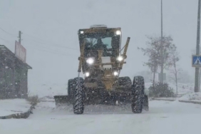 Elazığ’da kar yağışıyla birlikte, belediye ekipleri çalışmalara başladı