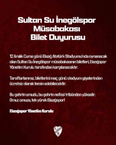 Elazığspor yönetimi biletleri ücretsiz yaptı