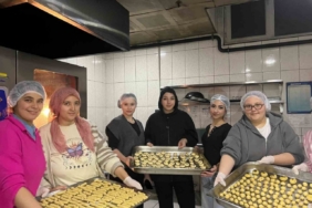 Erkekler pizza, kızlar kurabiye yaptı