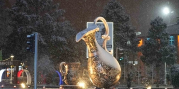 Erzincan’da kar yağışı