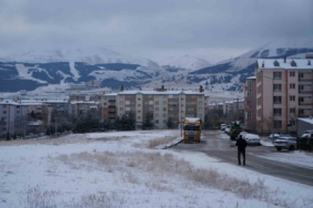 Erzurum güne karla uyandı