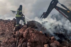 Erzurum’da ahır ve samanlık yangını: 21 büyükbaş havyan telef oldu