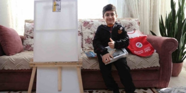 Genç ressamın hayalleri, Engelsiz Sanat Projesi ile renklendi