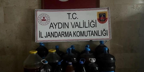 Germencik’te 202 litre kaçak alkol ele geçirildi