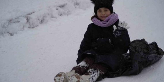 Gümüşhane’de kar tatili eğlenceye dönüştü