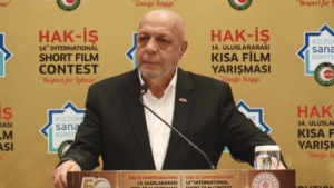 HAK-İŞ Başkanı Arslan: "Setlerde yatıp kalkmak zorunda kalan insanların temel pek çok haklarından mahrum bırakılması bizi üzüyor"
