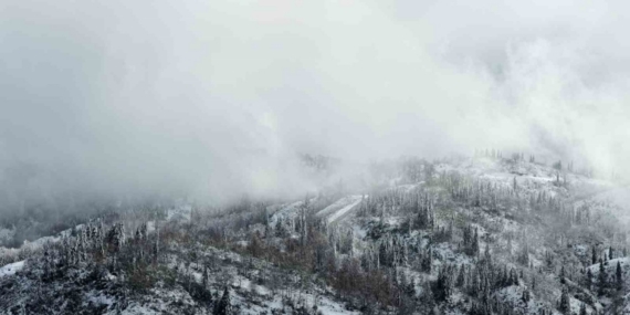 Handüzü Yaylası’ndan kar manzaraları