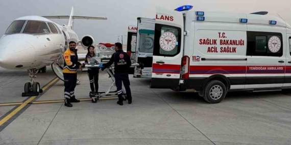 Hava ambulansı 6 günlük bebek için havalandı
