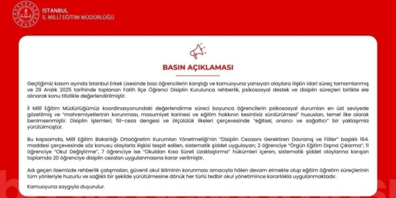 İstanbul Erkek Lisesi’ndeki kavga ile ilgili 20 öğrenciye disiplin cezası