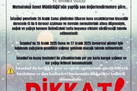 İstanbul Valiliği: "Cuma ve Cumartesi günü yüksek kesimlerde kar yağışı ihtimali bulunuyor"