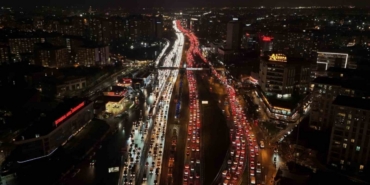 İstanbul’da yüzde 90’a ulaşan trafik havadan görüntülendi