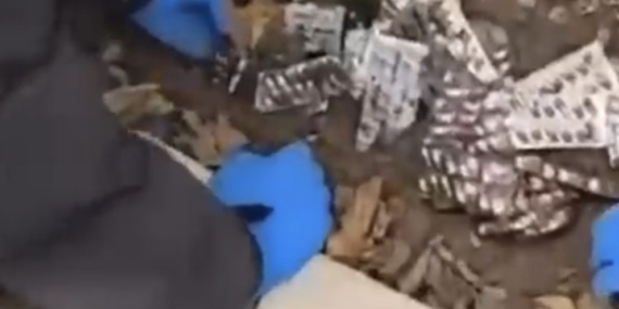 İzmir’de bahçeden 9 bin uyuşturucu hap çıktı