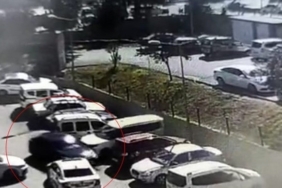 Kalp krizi geçiren sürücü hastane otoparkında 7 araca çarptı: O anlar kamerada
