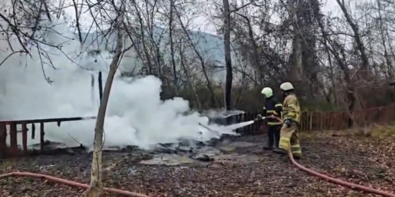 Kamelya yangında küle döndü