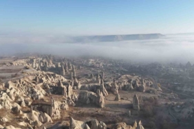 Kapadokya’ya sis çöktü