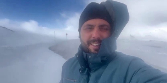 Kar ve tipi Palandöken geçidinde ulaşım aksatıyor