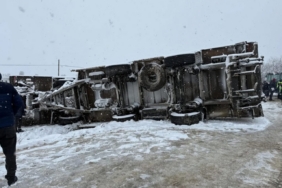 Kar yağışı kazayı beraberinde getirdi