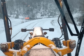 Kar yağışının etkili olduğu Bilecik’te ekipler sahada