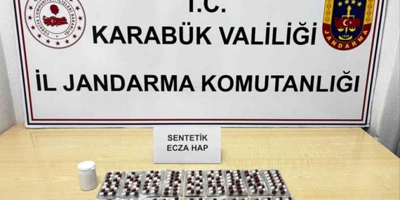 Karabük’te 265 sentetik ecza ele geçirildi