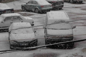 Karapınar’da kar yağışı etkili oldu