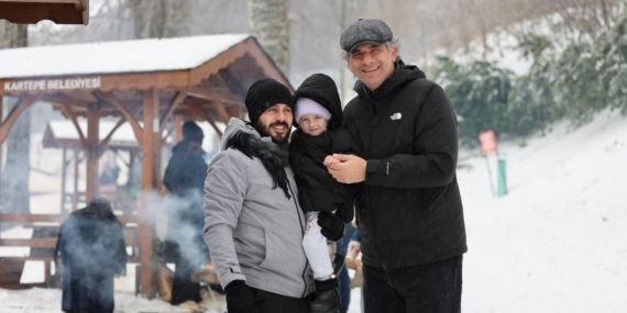 Kartepe’deki mesire alanı kışın da misafirlerini ağırlıyor