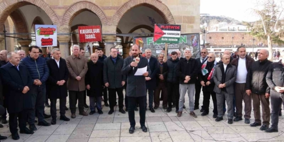 Kastamonu’da vatandaşlar Filistin için ses yükseltti