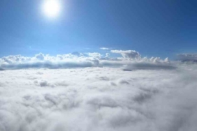 Kayseri’de sis bulutlarının üzerinden görüntüler hayran bıraktı