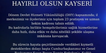 Kayseri’ye 23 hekim kadrosu