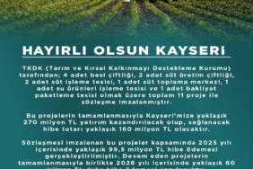Kayseri’ye 270 milyon TL’lik 11 proje müjdesi